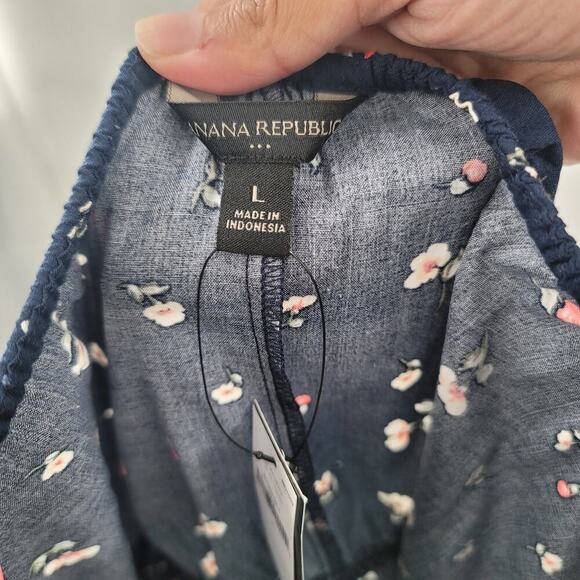 Banana Republic Factory Ruffle Fit-and-Flare Dress Size L NWT - Picture 5 of 6